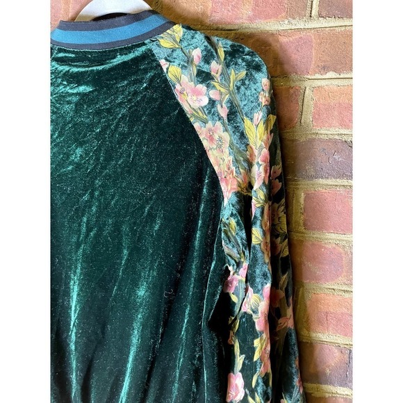 Umgee Velvet Floral Zip Up Jacket - Picture 6 of 6